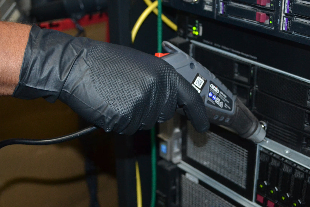 Nitrile Gloves Disposable Heavy Duty Black Large (50)