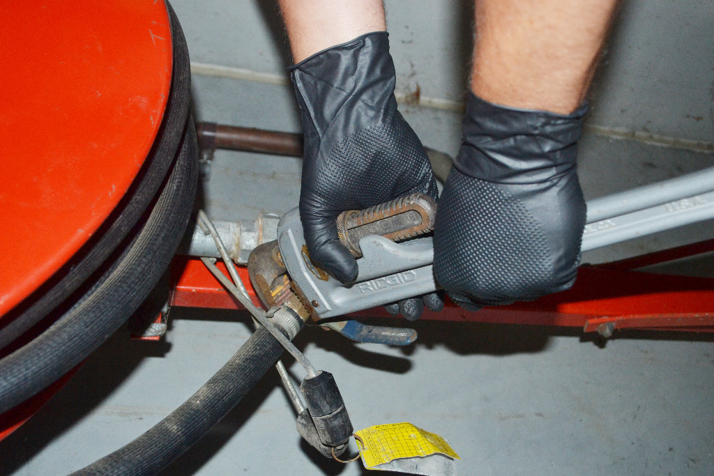 Nitrile Gloves Disposable Heavy Duty Black Large (50)