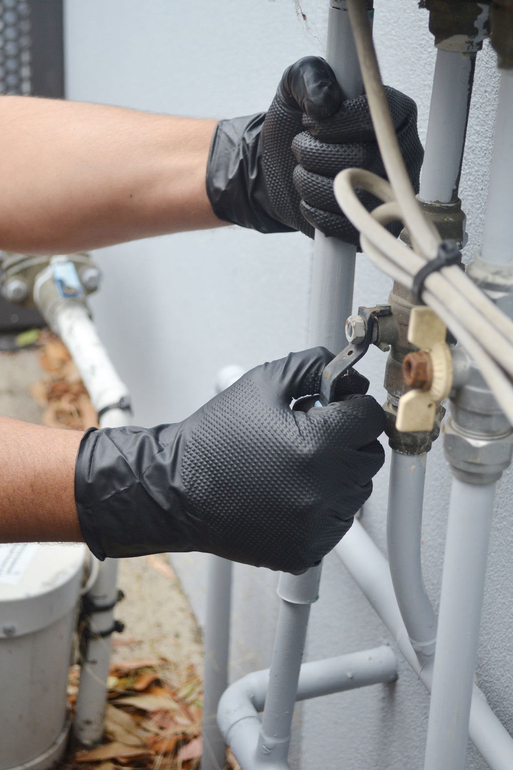 Nitrile Gloves Disposable Heavy Duty Black Large (50)