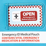 Medical Emergency ID Pouch - Blue - Medium - Brenniston