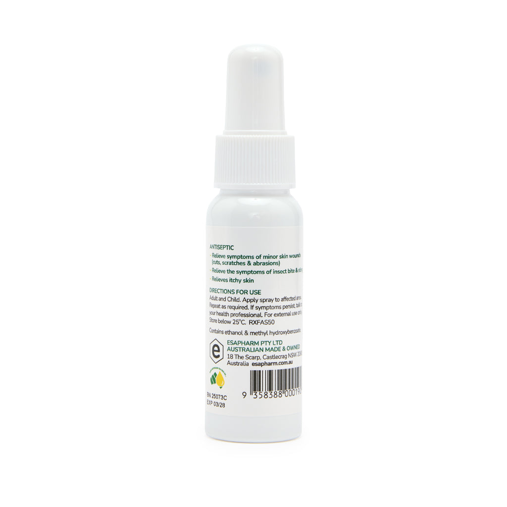Brenniston Relievex spray bottle with label on a white background
