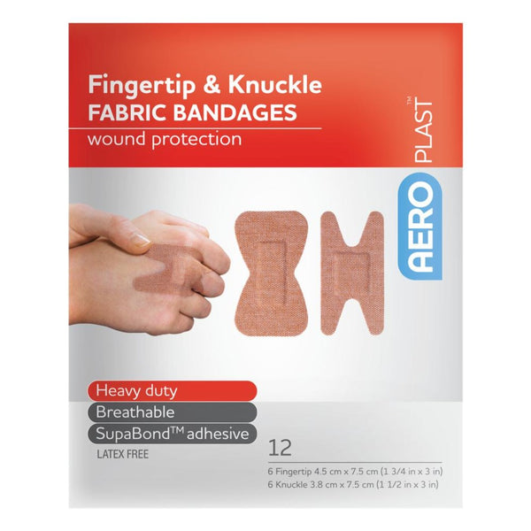 Fabric Dressings Fingertip & Knuckle Latex Free (12)