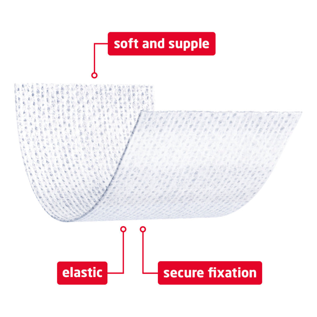 Brenniston Fixomull White stretch tape close-up with text labels 