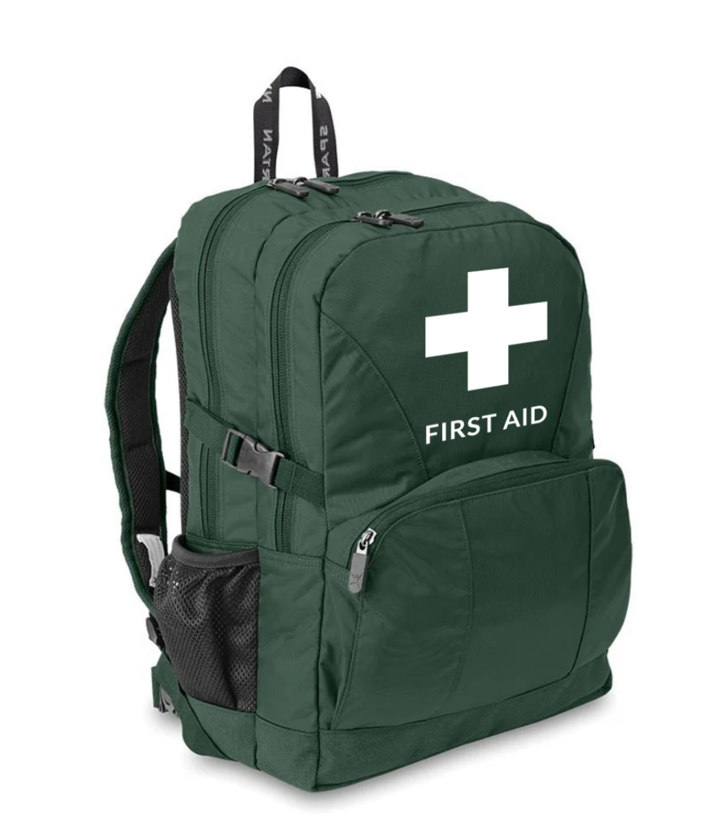 Brenniston Empty Green Chiropak first aid backpack 