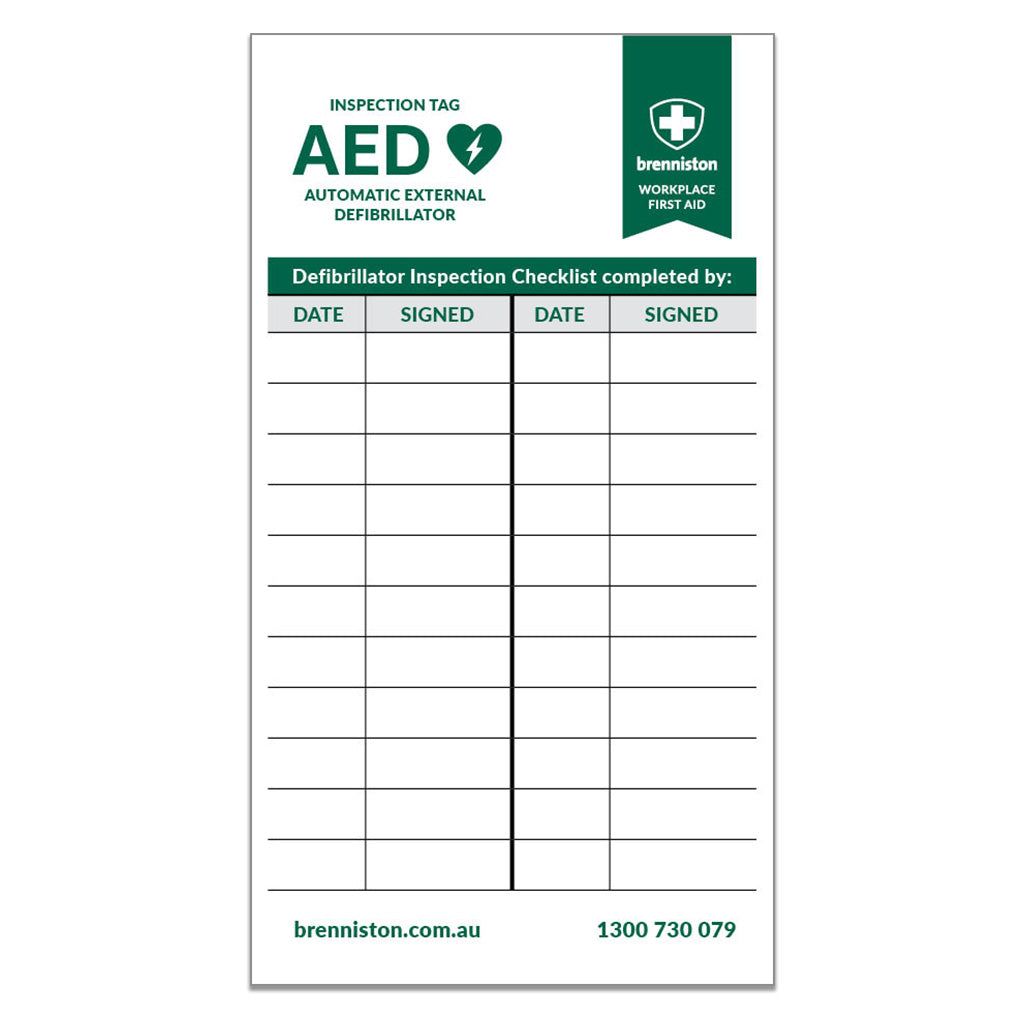 Aed Inspection Sticker Defibrillator Inspection Tag with Security Seal – Brenniston
