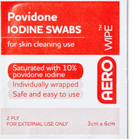 Povidone Iodine Swab 6cm x 3.3cm (1) - Brenniston