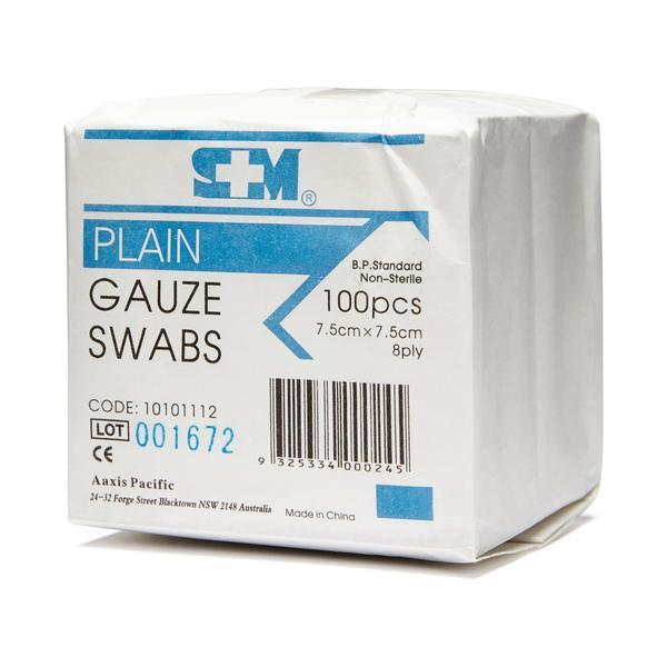 Gauze Swab 7.5cm x 7.5cm (100) - Brenniston