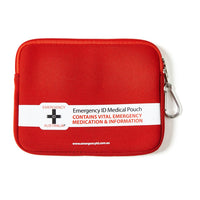 Medical Emergency ID Pouch - Red - Medium - Brenniston