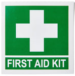 First Aid Kit Sticker with Cross 13cm x 13cm