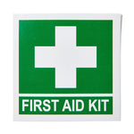 First Aid Kit Sticker with Cross 13cm x 13cm