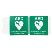 Defibrillator (AED) Sign Off-Wall Poly 225mm x 225mm - Brenniston