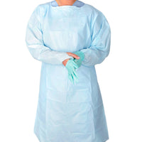 Blue Isolation Gown with Thumb Loop (20)