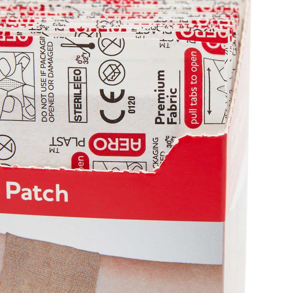 Fabric Dressing Patch Latex Free 7.5cm x 5cm (25) - Brenniston